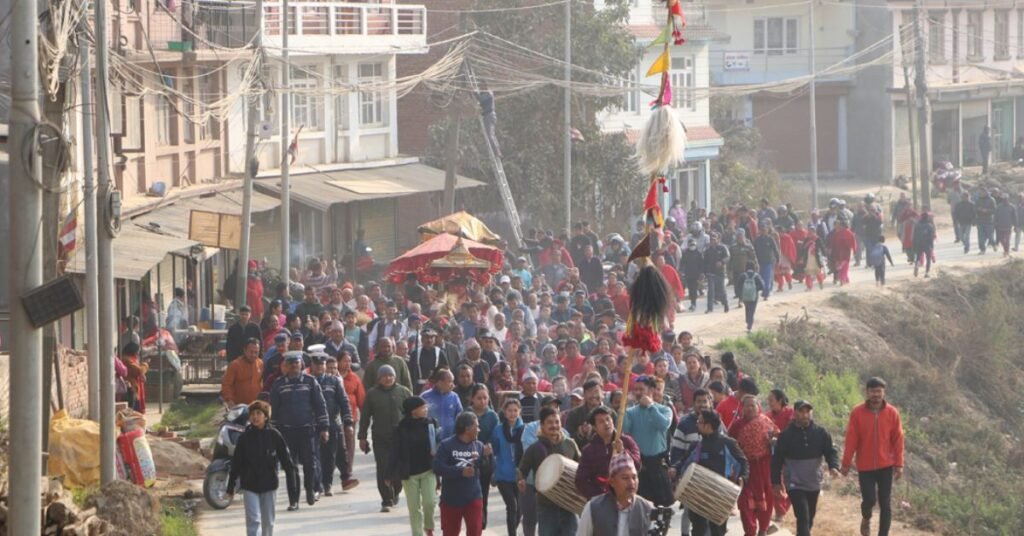 Machhindranaths Rathjatra completed in Patan Pair of sparrows released and pair of fish released in Saptapatal pond