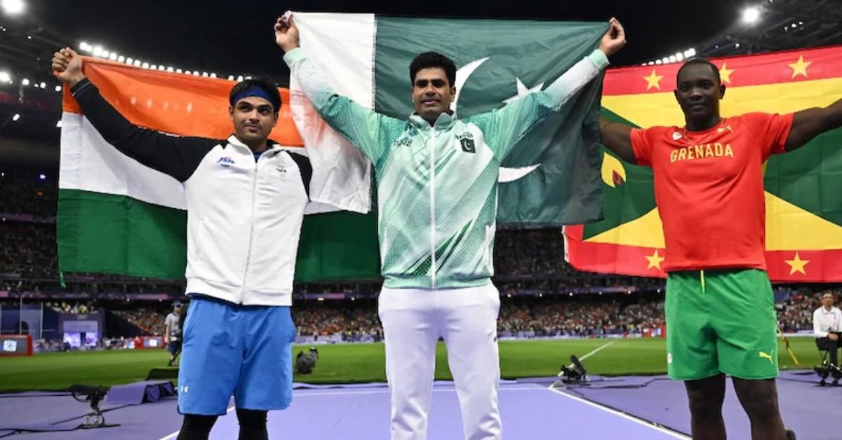 Pakistan's Arshad won the gold in the Olympics beating India's Neeraj