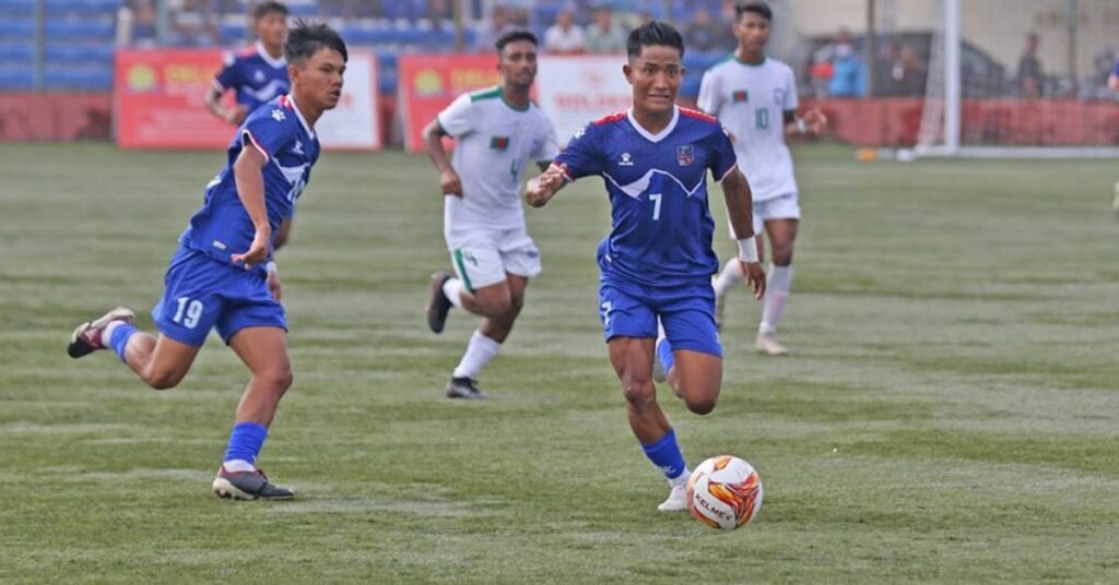 SAFF U 20 Championship Nepal beat Bangladesh 2 1 to win the group 1