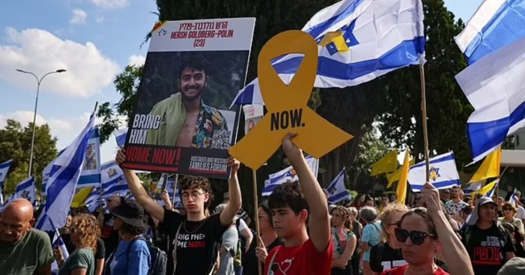 A full strike in Israel demanding the release of Gaza hostages the airport is also closed