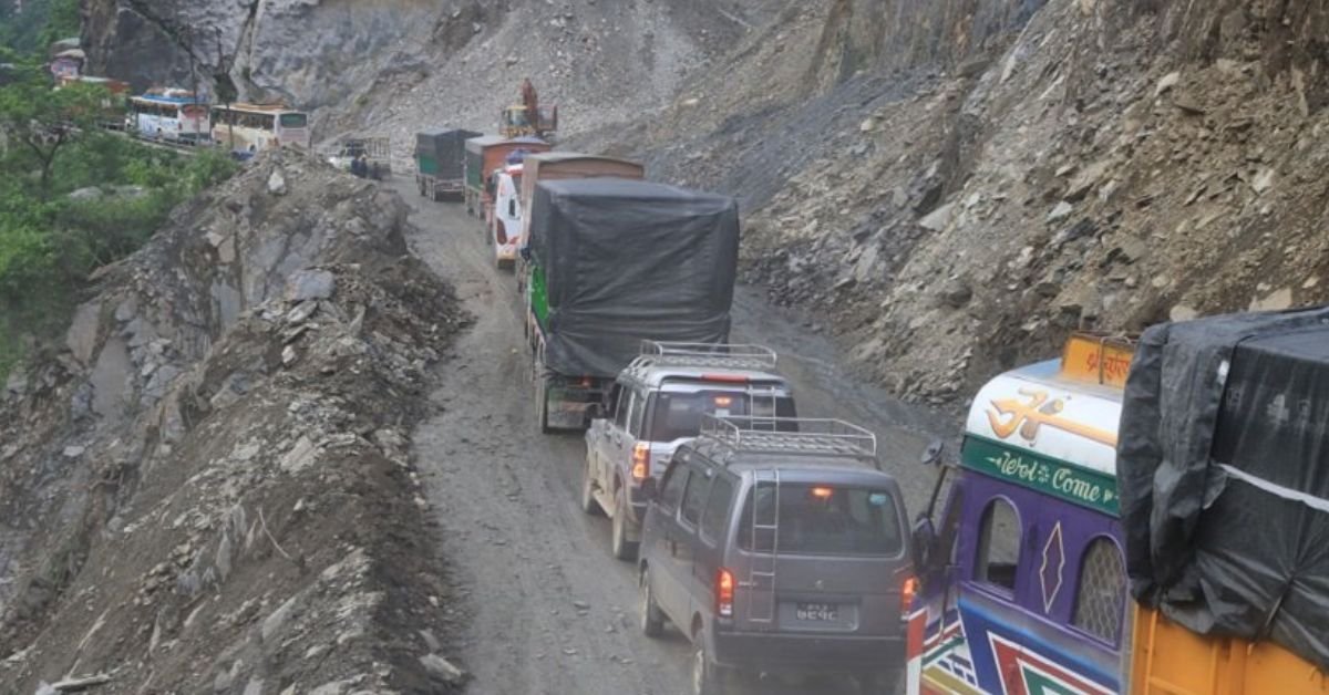 One way traffic on Kathmandu Muglin road section after landslide