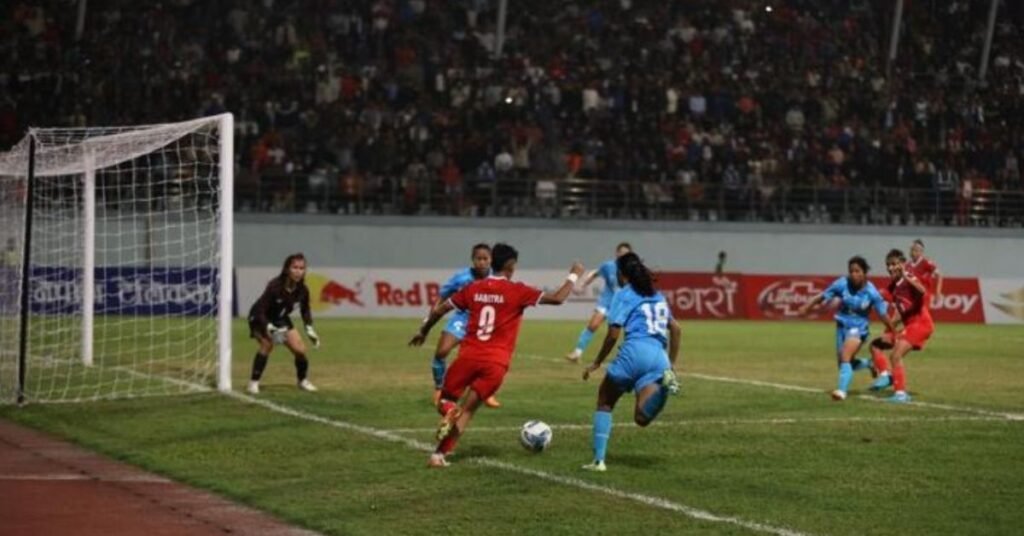 Defeated India in a tiebreaker and entered the finals of Nepal SAFF Womens Championship