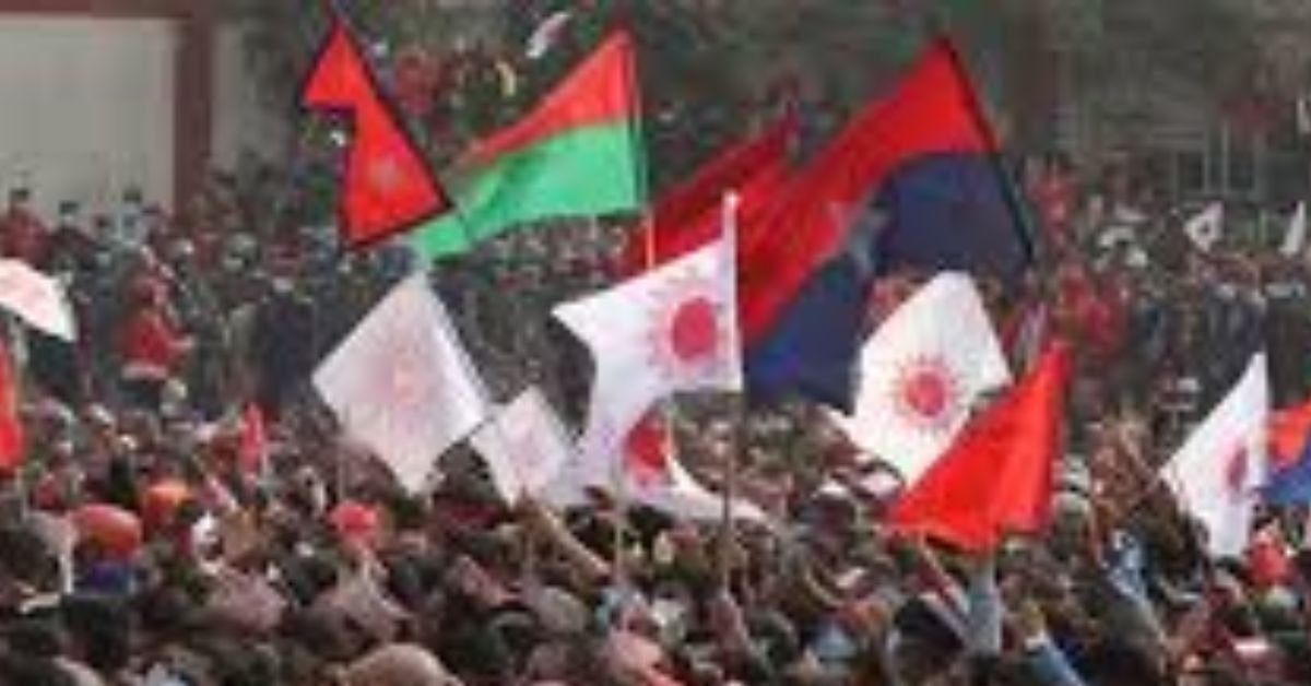 UML show of strength in Kathmandu Jagran Sabha today at Darbarmarg