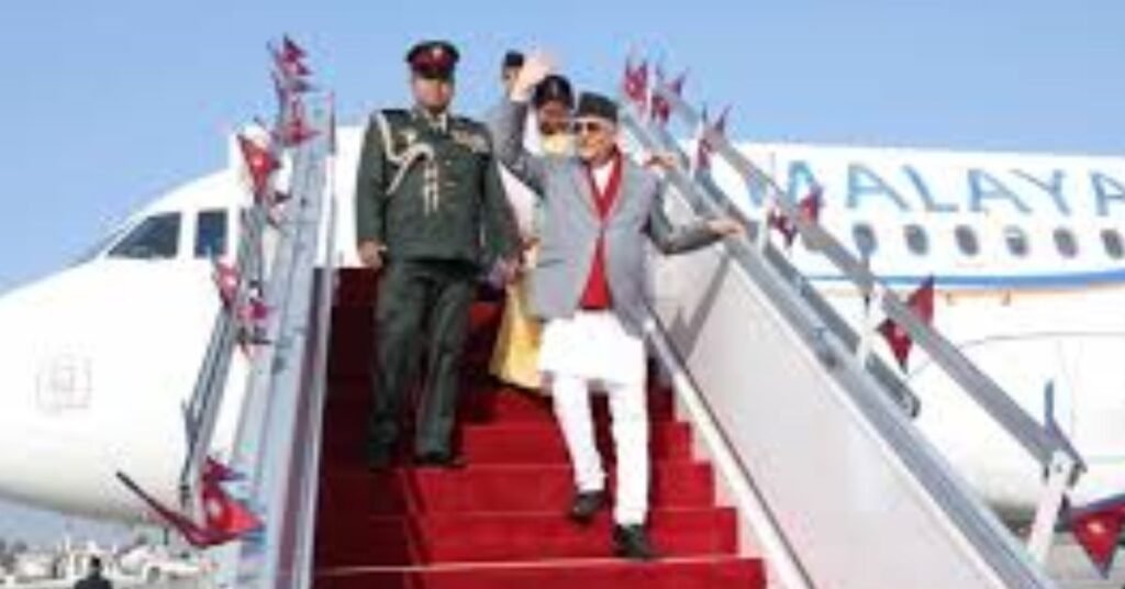 Prime Minister Oli returned home after completing his visit to China